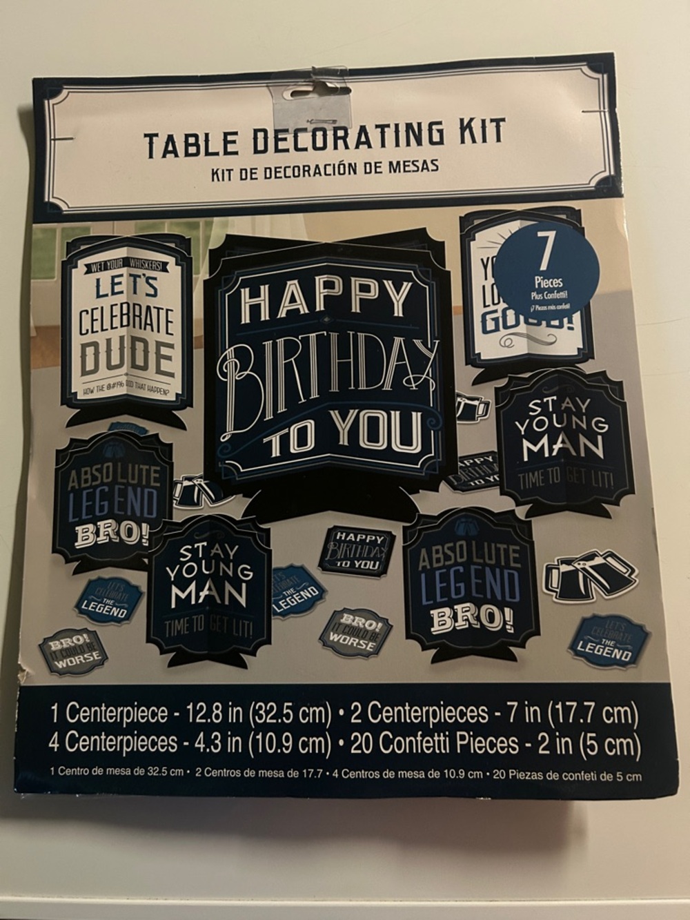 Birthday Table Decorating Kit - Navy Blue